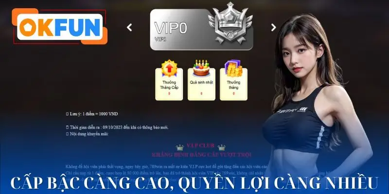 Cấp bậc càng lên cao càng nhiều đặc quyền dành cho hội viên